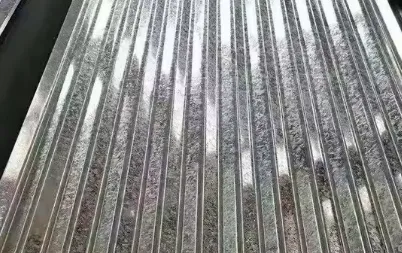 Sinc Plated Lliw Rhychog Taflen Gorchuddio Trydan Galfanedig